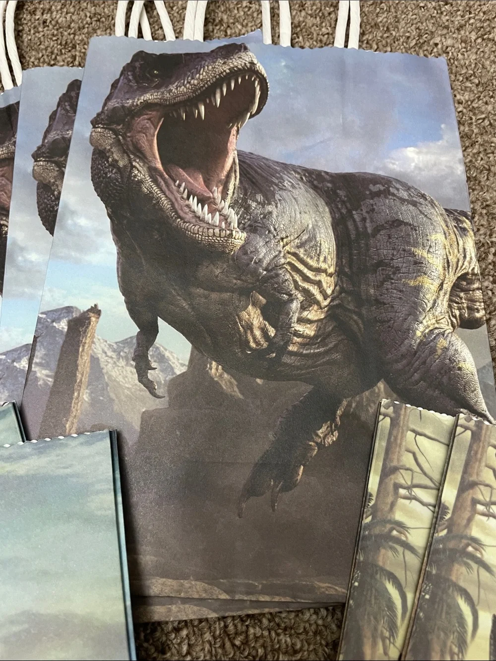 Dinosaur Party Favor Gift Bags - Multicolor